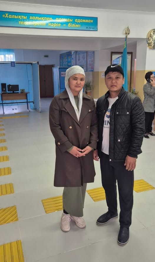 САЙРАМДА ЖАС ЖҰБАЙЛАР САЙЛАУДА ДАУЫС БЕРДІ